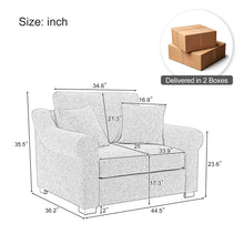 Load image into Gallery viewer, Modern Chenille Oversized Armchair, Chair And A Half, Single Sofa