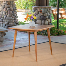 Load image into Gallery viewer, Modern Indoor Square Acacia Wood Dining Table With Toothpick Leg Design