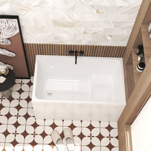 Load image into Gallery viewer, Gloss Freestanding Bathtub With Built In Seat