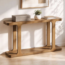 Load image into Gallery viewer, Console Table & Bottom Shelf - Walnut