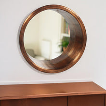 Load image into Gallery viewer, 21" Copper Round Metal Framed Accent Mirror - Bronze