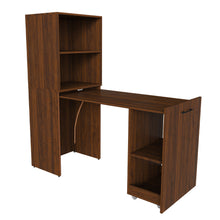 Load image into Gallery viewer, Stretchable Office Desk With Storage Shelves And Mobile Wheels