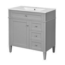Load image into Gallery viewer, Bathroom Vanity With Top Sink, 2 Drawers & Tip Out Drawer