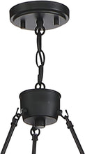 Load image into Gallery viewer, 27" Candle Style Six Light Metal Dimmable Chandelier - Black / Gold