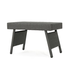 Load image into Gallery viewer, Outdoor Wicker Table With Rectangular Tabletop - Gray