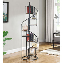 Load image into Gallery viewer, 8 Shelf Staircase Bookcase Industrial Storage And Scratch Resistant Shelves - Brown