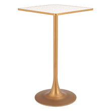 Load image into Gallery viewer, Faux Terrazzo Square Bar Table - Beige / Gold