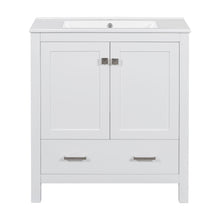 Load image into Gallery viewer, Bathroom Vanity With Single Sink, Combo Cabinet Undermount Sink, Bathroom Storage Cabinet With Two Doors And A Drawer, Soft Closing, Multifunctional Storage, Solid Wood Frame