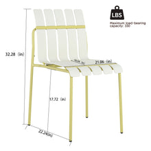 Load image into Gallery viewer, 4 Piece Set Of Modern Color Block Designed Single Chairs With Long Table