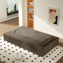 Load image into Gallery viewer, Modern Floor Sofa With 2 Pillows, Convertible Twin Size Folding Mattress For Living Room