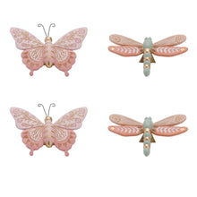Load image into Gallery viewer, Poly Butterfly Dragonfly Figurines (Set of 4) - Pink / Green