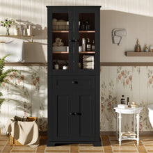 Load image into Gallery viewer, Bathroom Storage Cabinet, Adjustable Shelves & Drawer, Freestanding Tower