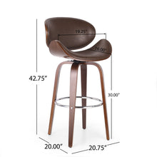 Load image into Gallery viewer, Lumos - Mid Century Modern Upholstered Swivel Barstool