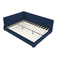 Load image into Gallery viewer, Mid-Century Storage Upholstered Tufted Bed Frame With Backrest And Armrests