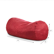 Load image into Gallery viewer, Jasper - Traditional Cylindrical Suede Bean Bag