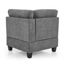 Load image into Gallery viewer, Modular Corner Sofa With Chenille Upholstery - Gray