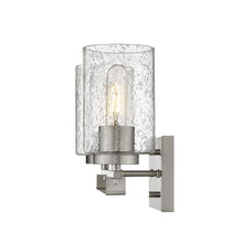Load image into Gallery viewer, Metal And Textured Glass Two Light Wall Sconce - Silver