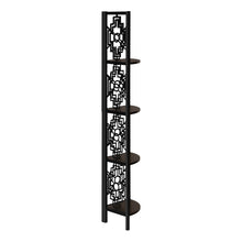 Load image into Gallery viewer, Four Tier Corner Bookcase (376535) - Espresso