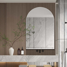 Load image into Gallery viewer, Arched Recessed Medicine Cabinet, Metal Framed Bathroom Wall Cabinet With Mirror And Adjustable Shelves, Wall Mirror With Storage For Bathroom