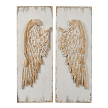 Load image into Gallery viewer, Feather Wing Wall Panels With Distressed, Rectangle Hanging Wall Art (Set of 2) - Multicolor