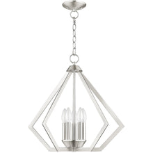 Load image into Gallery viewer, 20" Five-Light Dimmable Chandelier With Shades - Nickel