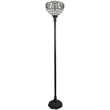Load image into Gallery viewer, Traditional Shaped Floor Lamp With Brown Stained Glass Bowl Shade - Brown