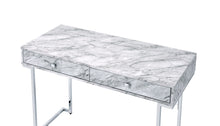 Load image into Gallery viewer, Tigress - Printed Faux Marble Top Writing Desk - White