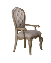 Load image into Gallery viewer, Tufted And Upholstered Fabric And Solid Wood Dining Arm Chairs (Set of 2) - Beige
