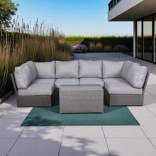 Load image into Gallery viewer, Comfortable Modern Patio Rattan Sectional Set With Cushions