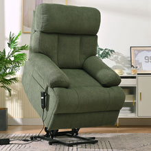 Load image into Gallery viewer, Oversized Power Lift Recliner Chai With Remote Control, Side Pocket, Spacious Seat
