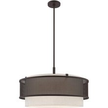 Load image into Gallery viewer, 22" Four Light Dimmable Chandelier With Shades - Bronze