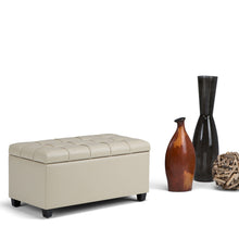 Load image into Gallery viewer, Sienna - Upholstered Storage Ottoman Bench