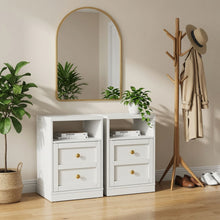 Load image into Gallery viewer, Nightstand With Door & Shelf, 2 Drawer Side Table