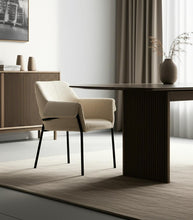 Load image into Gallery viewer, Boucle Metal Dining Arm Chair - Cream