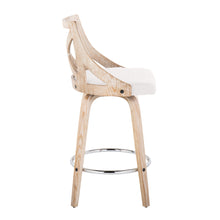 Load image into Gallery viewer, Charlotte - Farmhouse Fixed Height Counter Stool With Swivel And Round Footrest (Set of 2)