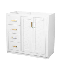 Load image into Gallery viewer, Retro Style Bathroom Vanity, 3 Drawers & Soft Closing Doors