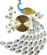 Load image into Gallery viewer, Silent Analog Peacock Novelty Wall Clock (626365) - Blue / Green / Gold
