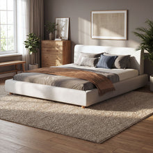 Load image into Gallery viewer, Upholstered Platform Bed Frame With Thick Headboard
