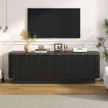 Load image into Gallery viewer, TV Stand, Fluted Media Console With Adjustable Shelves And Cable Holes