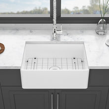 Load image into Gallery viewer, Elegant Farmhouse Apron Front Ceramic Single Bowl, Kitchen Basin