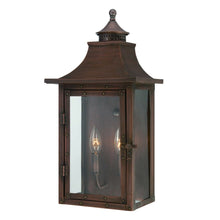 Load image into Gallery viewer, St. Charles 2-Light Acopper Patina Wall Light - Dark Brown
