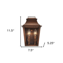 Load image into Gallery viewer, Coventry 2-Light Patina Pocket Wall Light - Cooper / Brown