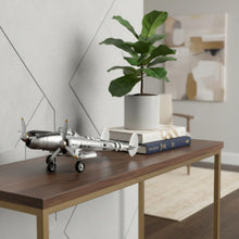 Load image into Gallery viewer, c1941 Lockheed P-38 Lightning Fighter Sculpture - Silver