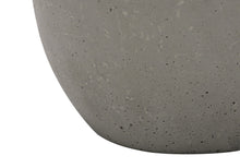 Load image into Gallery viewer, Concrete Round Table Lamp With Ivory Drum Shade - Gray