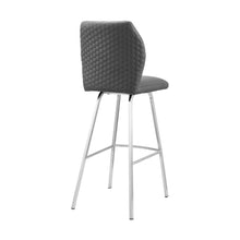 Load image into Gallery viewer, 38" Counter Height Bar Chair - Gray / Silver