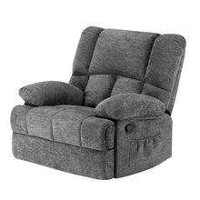 Load image into Gallery viewer, Polyester Blend Manual Recliner (718708) - Gray