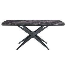 Load image into Gallery viewer, Klaus - Dining Table - Crystal Tempered Glass Top & Black Finish
