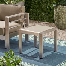 Load image into Gallery viewer, Cape Coral - Contemporary Side Table With Frosted Glass Top