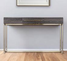 Load image into Gallery viewer, Frame Console Table Drawers - Gray / Gold