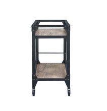 Load image into Gallery viewer, 32" Rolling Table With Storage - Black / Natural
